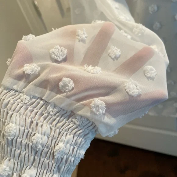 Blooming Jelly Dressy Blouse in Feminine Romantic White SizeM Victorian Inspired - Picture 5 of 9